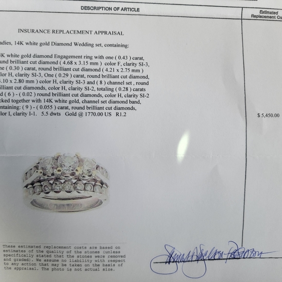 14kt Gold and White Diamond set - Picture 4 of 4